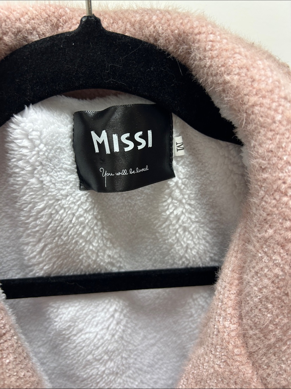 MISSI Blush Pink Double-Breasted Cotton Pea Coat image 2